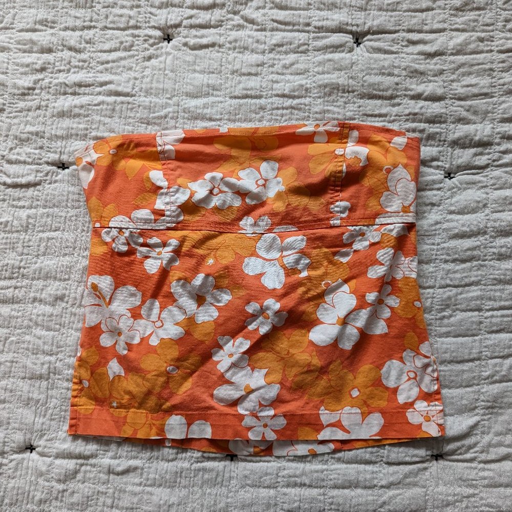 Vintage Delia's Tie-back strapless top small